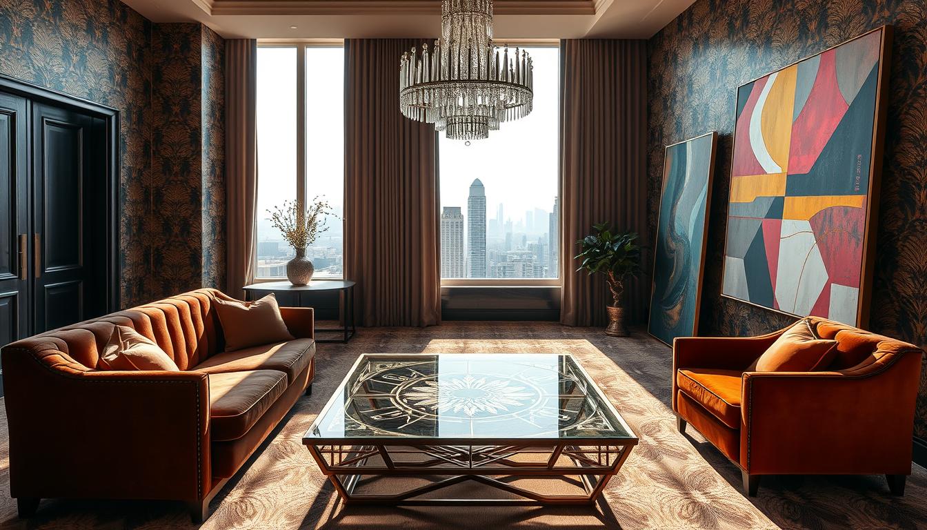 Art-déco-Wohnstil: geometrische Formen und edle Materialien