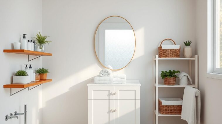 Badezimmer aufräumen: ästhetische Aufbewahrung für kleine und große Räume