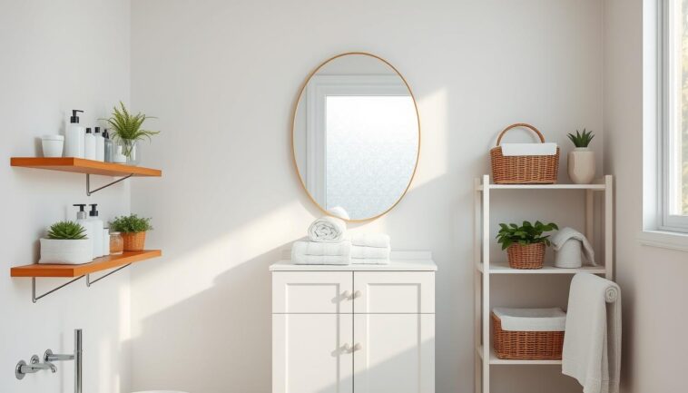 Badezimmer aufräumen: ästhetische Aufbewahrung für kleine und große Räume