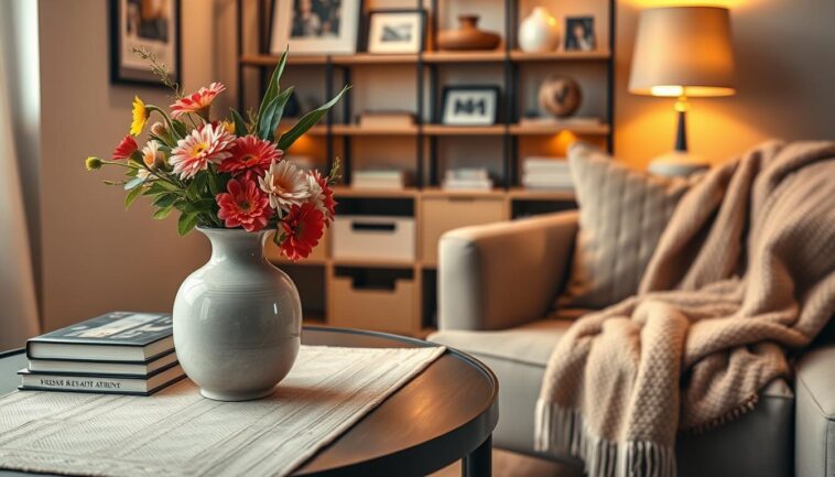Beistelltisch dekorieren: ästhetische Stylingideen für kleine Wohnbereiche