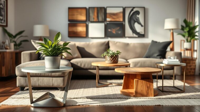 Beistelltische als Designakzent: ästhetische Ideen für kleine Möbelstücke