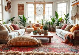 Boho Chic einrichten: Textilien, Muster und natürliche Akzente