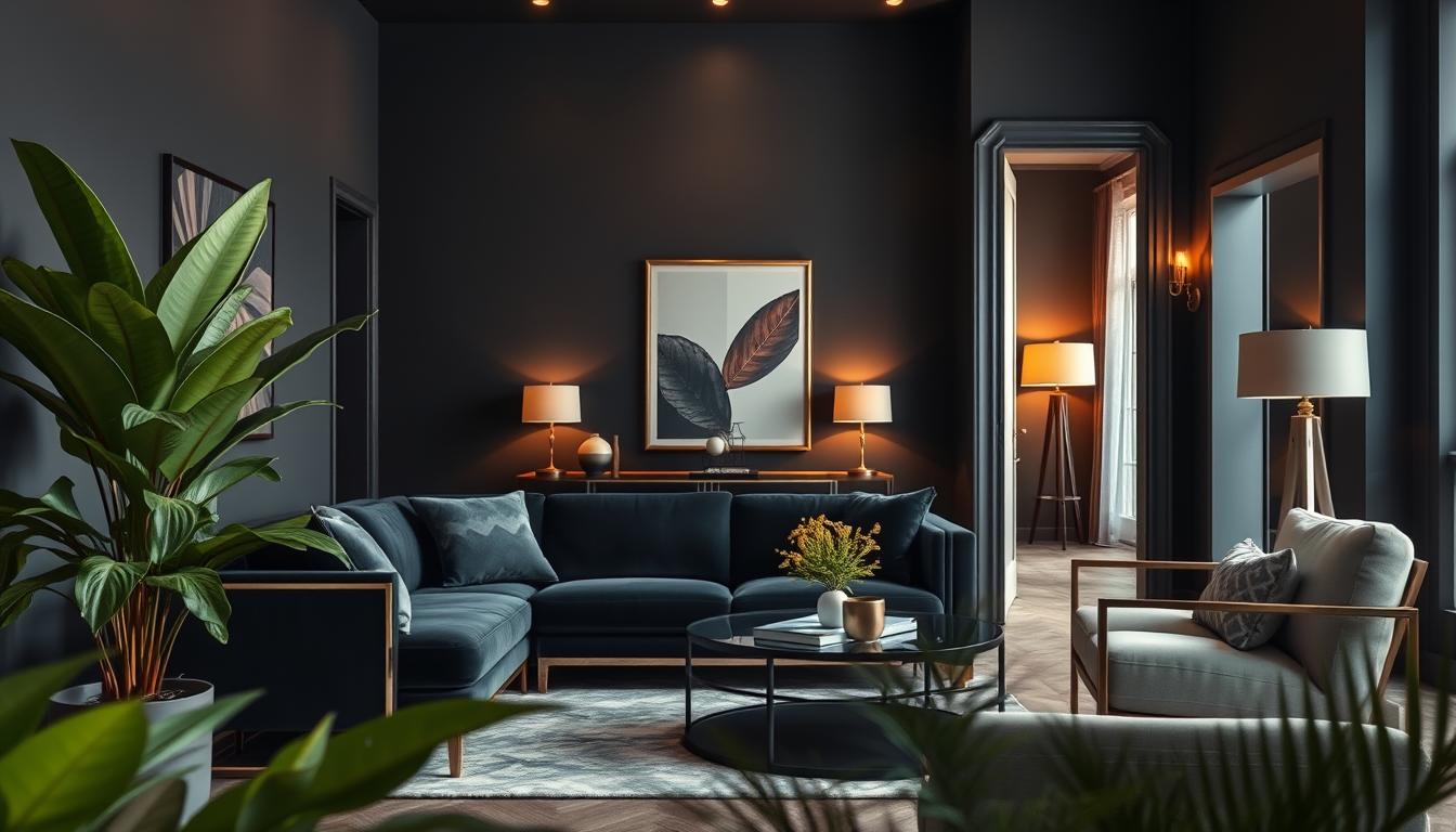 Dunkle Wandfarben: stilvolle Gestaltungsideen für Tiefe und Eleganz