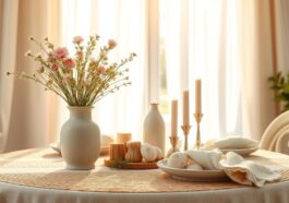 Frühlingsdeko für zu Hause: leichte Farben und natürliche Materialien