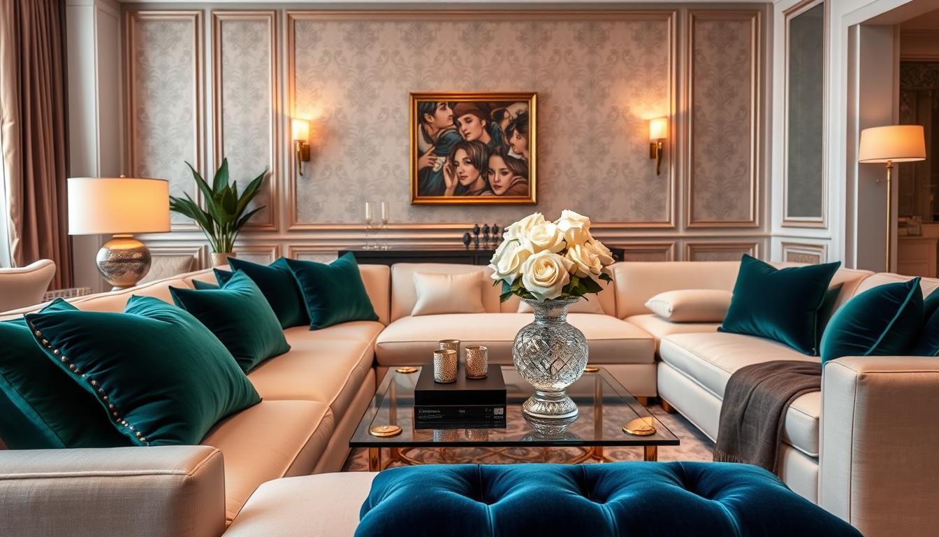 Glamouröser Wohnstil: Materialien, Farben und elegante Akzente