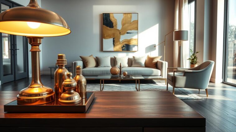Gold- und Messingakzente: warme Metalltöne in der modernen Einrichtung