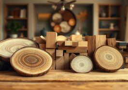 Helle und dunkle Holzarten: charakteristische Materialien