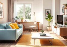 Kleine Räume einrichten: helle Farbkombinationen und funktionale Möbelideen