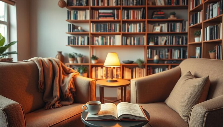 Leseecke einrichten: gemütliche Bereiche mit warmen Stoffen und Licht