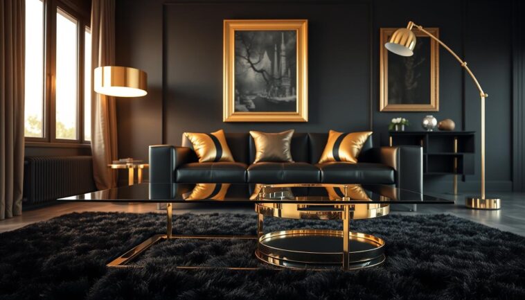 Metallakzente richtig kombinieren: Gold, Chrom und Schwarz im Wohnraum