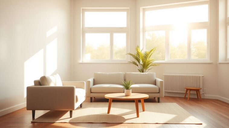 Minimalistisch wohnen: aufgeräumte Räume mit reduzierten Möbeln