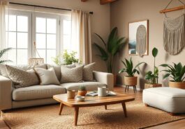 Modern Boho im Wohnbereich: entspannte Inspirationen mit natürlichen Akzenten