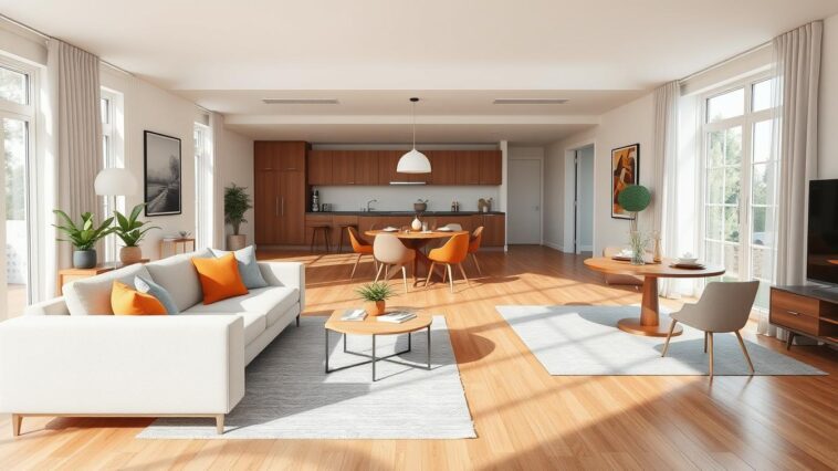 Offene Wohnbereiche strukturieren: Farben, Möbel und Zonen