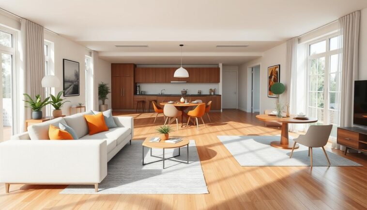 Offene Wohnbereiche strukturieren: Farben, Möbel und Zonen