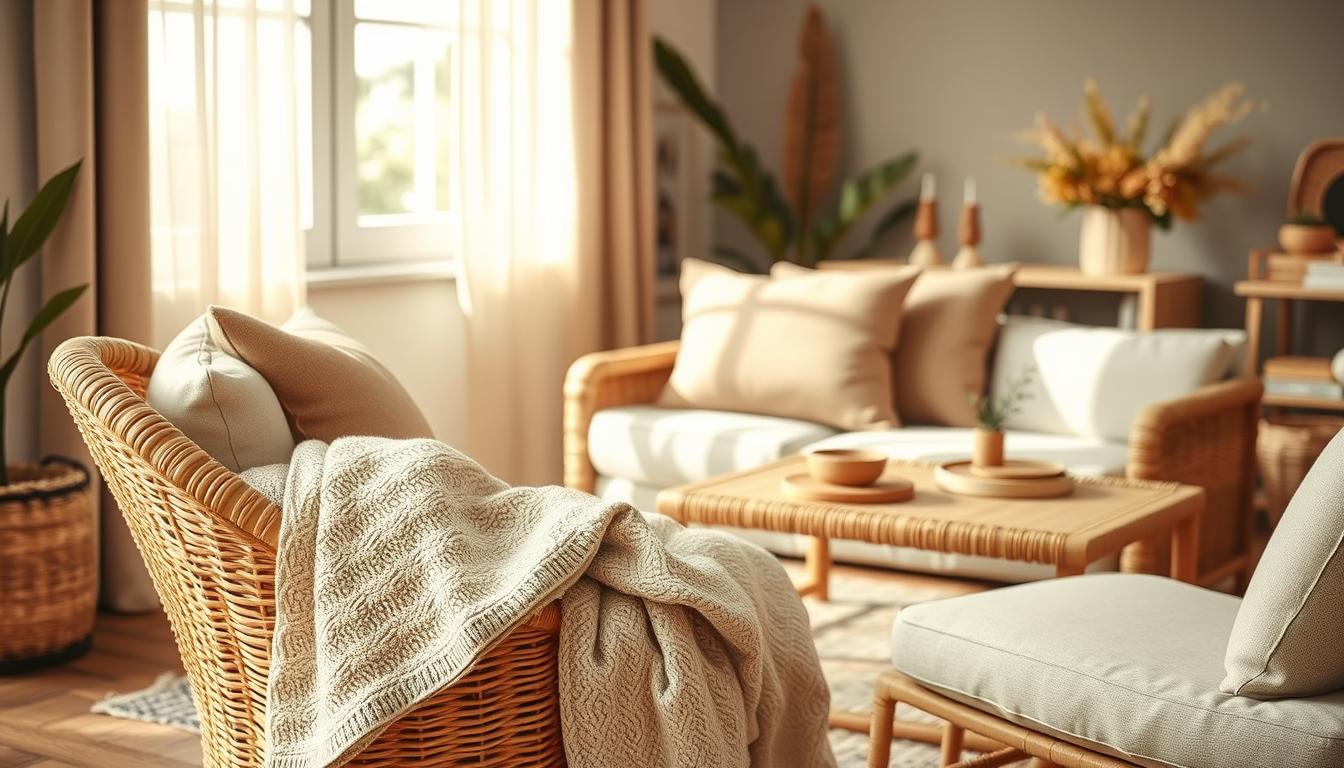Rattan und Naturfasern: natürliche Materialien für ein warmes Wohngefühl