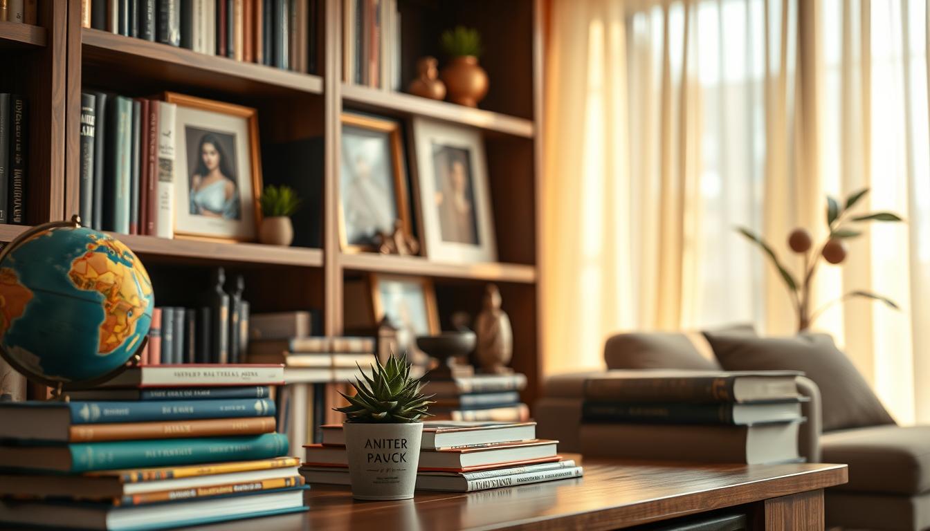 Regale dekorativ gestalten: ästhetische Kombination aus Büchern und Accessoires