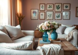 Romantischer Wohnstil: sanfte Farben, Formen und textile Details