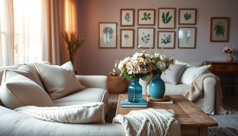 Romantischer Wohnstil: sanfte Farben, Formen und textile Details