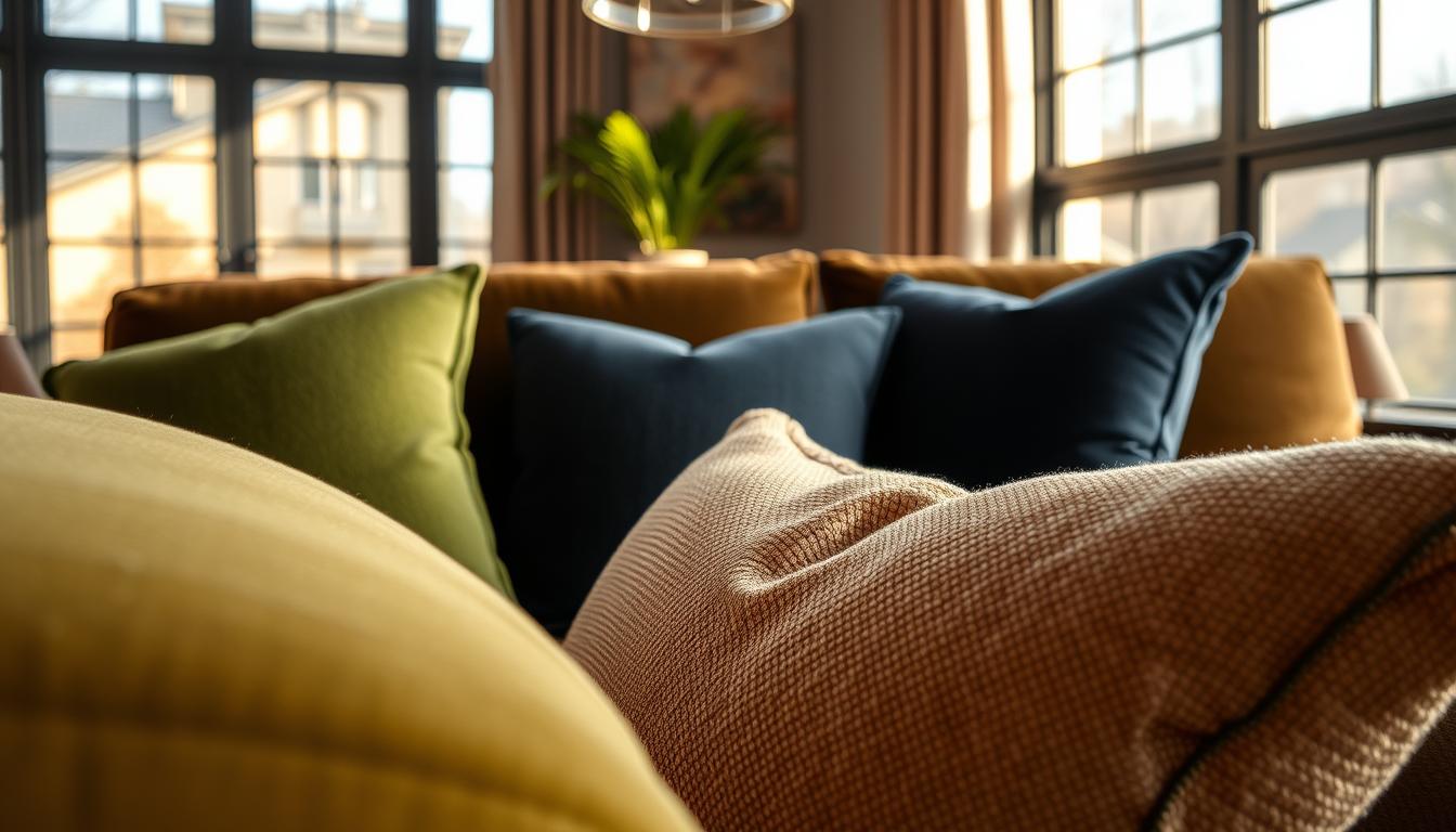 Samt, Bouclé und Velours: moderne Stoffe für Sofas und Sessel