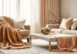 Samt und Velours: weiche Stoffe für eine feminine Raumgestaltung