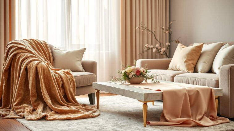 Samt und Velours: weiche Stoffe für eine feminine Raumgestaltung