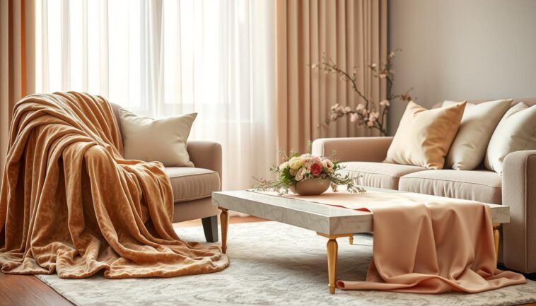 Samt und Velours: weiche Stoffe für eine feminine Raumgestaltung