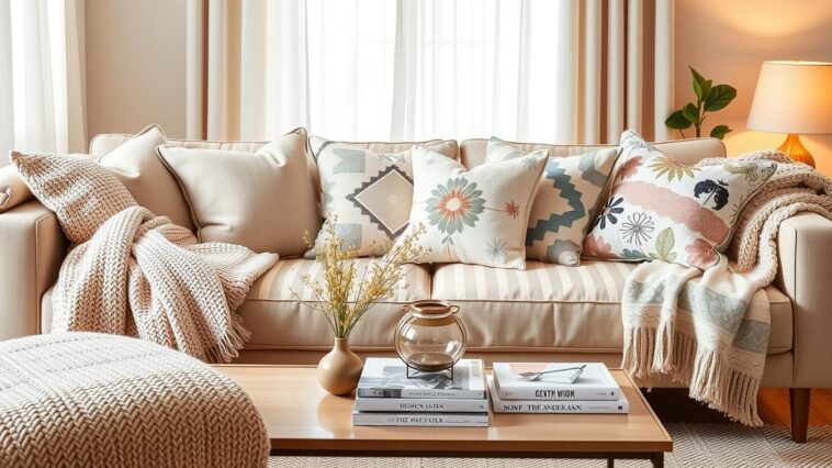 Wohntextilien richtig kombinieren: Kissen, Decken und Farben abstimmen