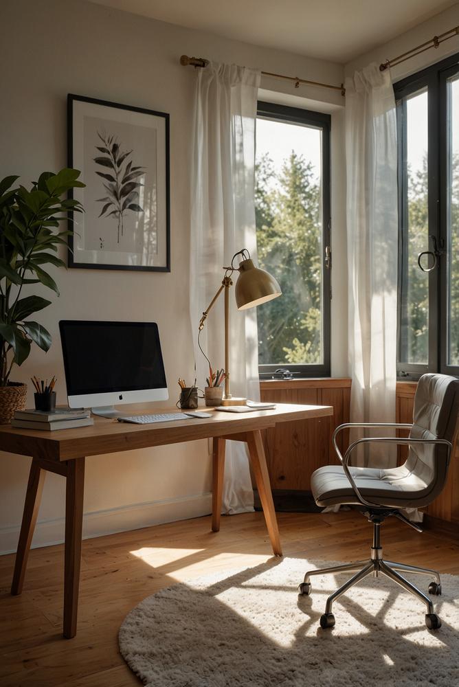 Aromadiffuser auf hellem Homeoffice-Schreibtisch