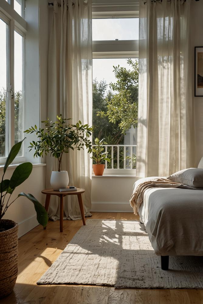 Helle und frische Wohnung mit Duftkerzen und sauberem Ambiente