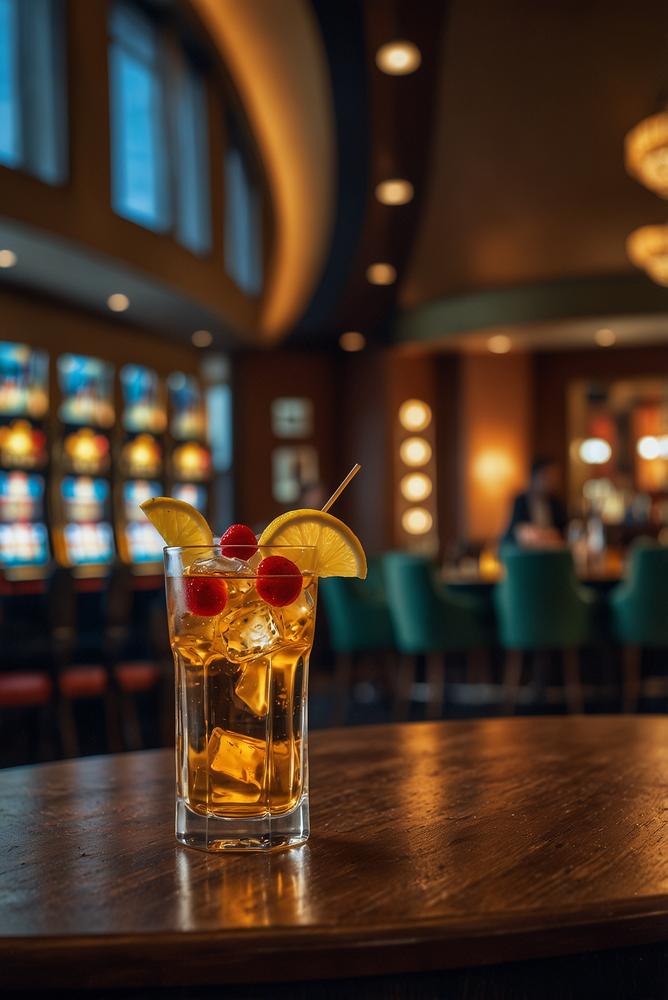 Helles Bild einer eleganten Casino-Mottoparty im modernen Raum