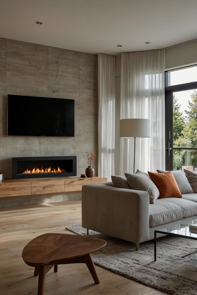 Heller Raum mit versteckten Kabeln für mehr Ordnung