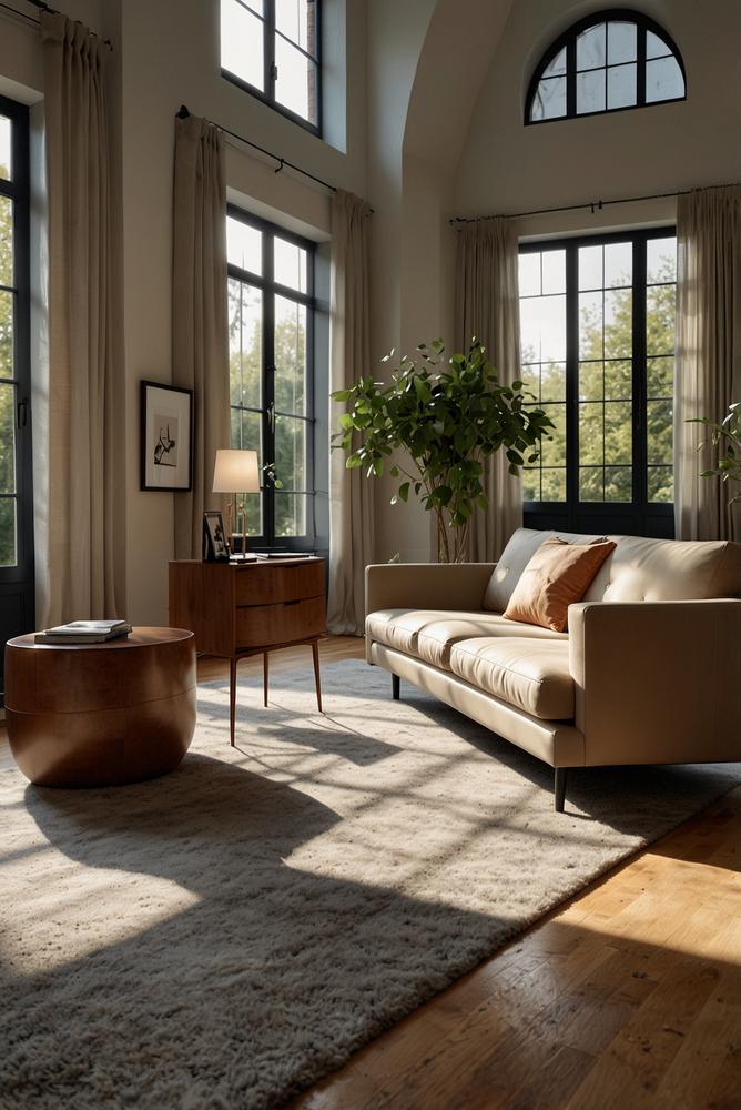 Modernes Wohnzimmer mit multifunktionalem Sofa und Stauraum