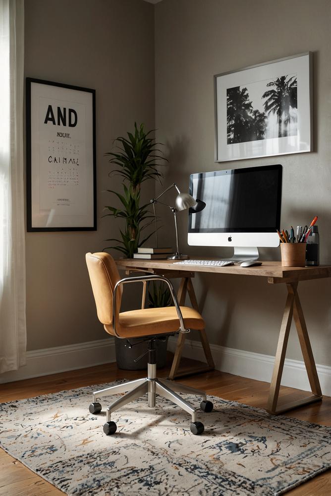 Dekorative Schreibtischunterlage im modernen Homeoffice