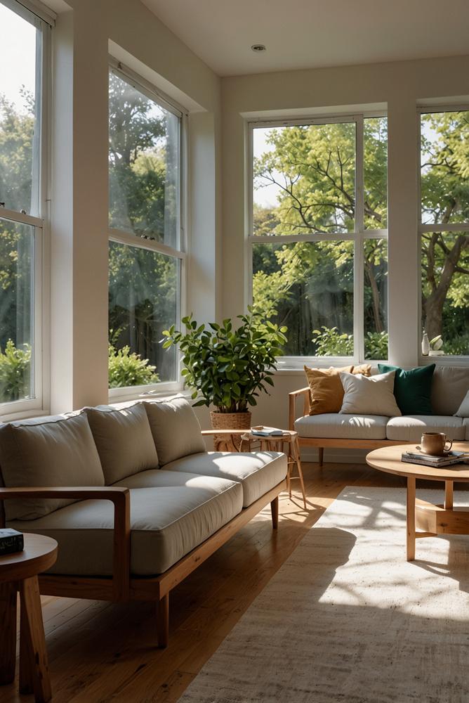 Sonnendurchflutete Wohnung mit sauberen Fenstern