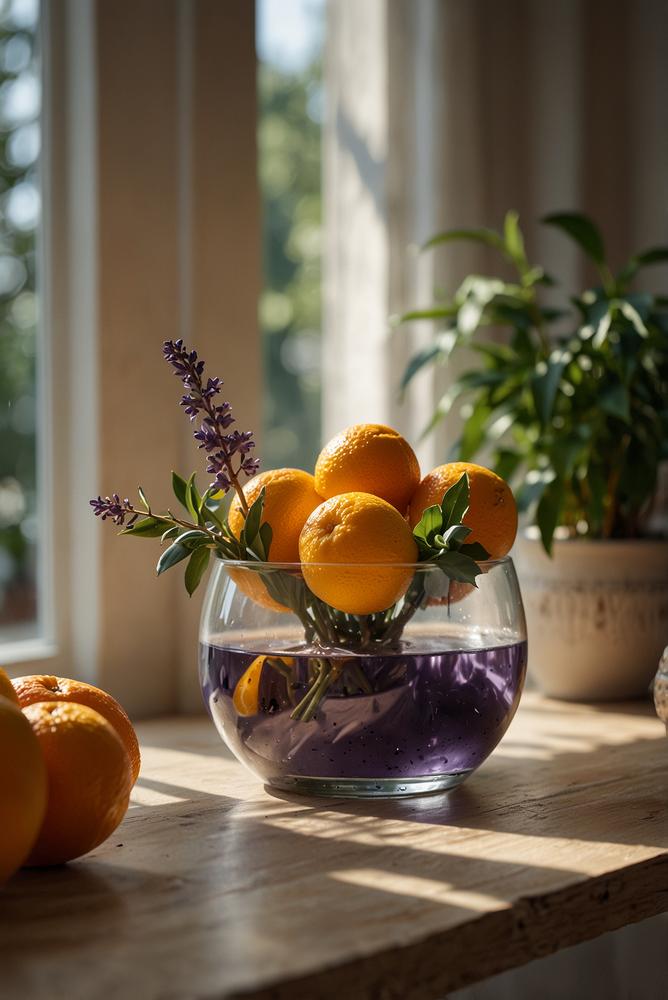 Helles Wohnzimmer mit natürlichen Frühlingsdüften und Sonnenlicht