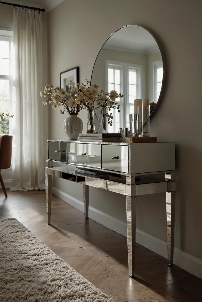 Großer Wandspiegel vergrößert kleinen Flur optisch