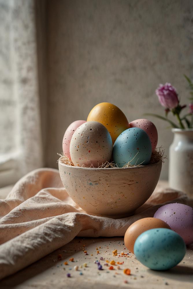 Kinderfreundliche Salzteig Ostereier als Dekoration