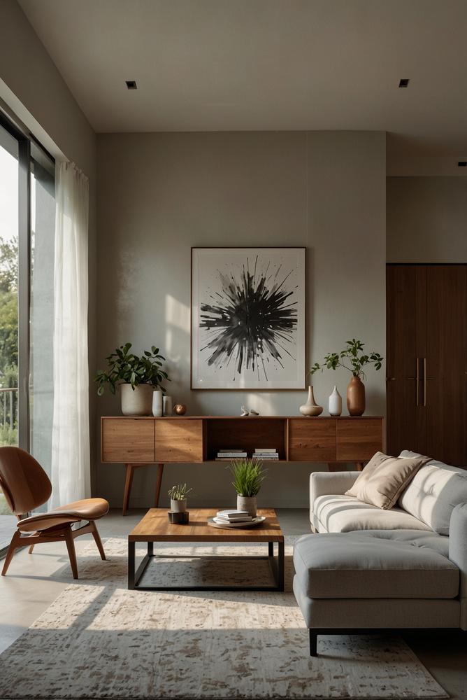 Minimalistischer Wohnstil mit hellem, modernem Raum