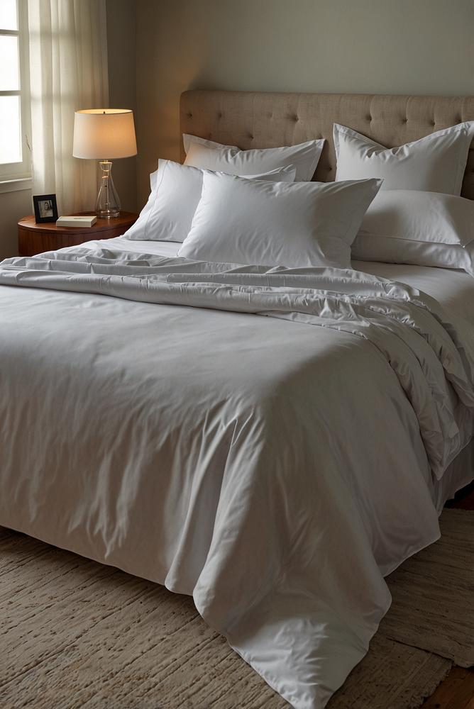 Pflegeleichte Bettwäsche im modernen Gästezimmer, hell und einladend