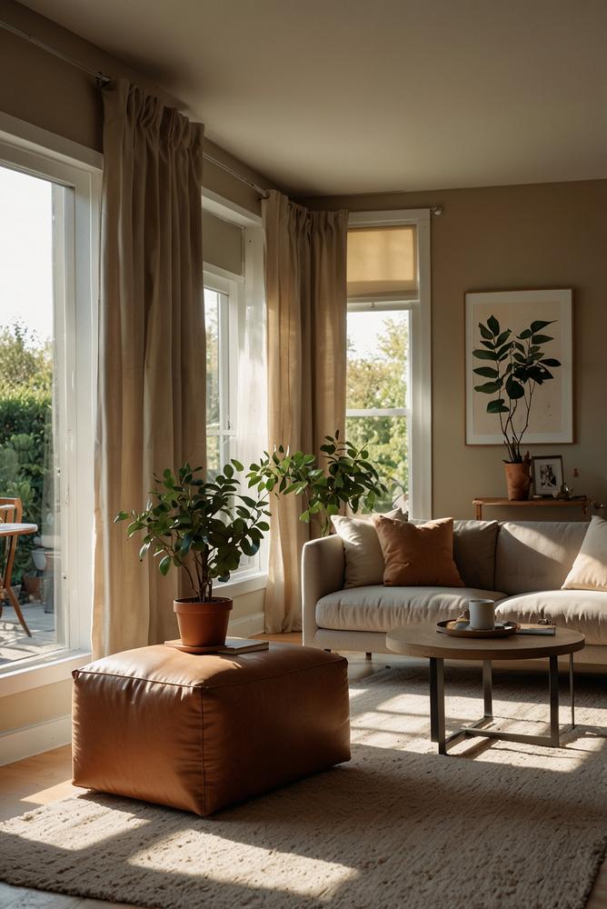 Wohnraum mit saisonalen Farben im Tageslicht getestet